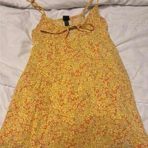 Wild Fable Floral Mini Dress in Yellow and Red